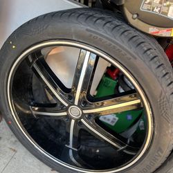 U2 rims 24’ inch w/brand new tires ( 6 slug ) see details
