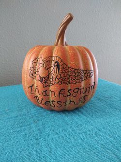 CERAMIC PUMPKIN DECORl