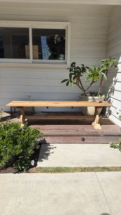Wood dining bench