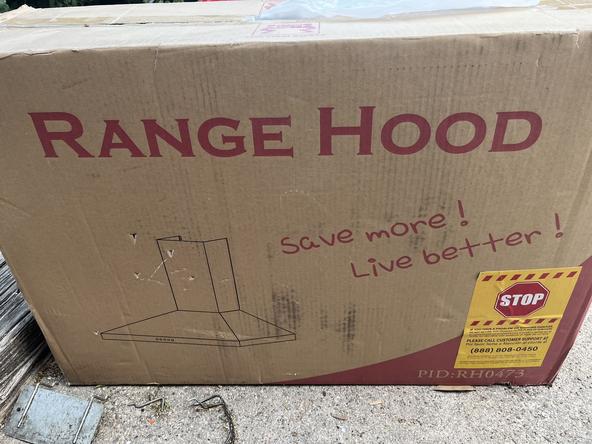 Stainless Steel Range Hood New In Box