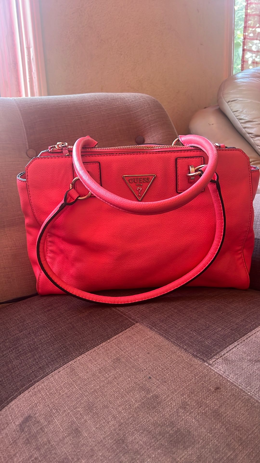 Guess Brand Hot Pink Purse Tote