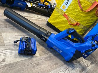 Kobalt 24-volt 500-CFM 120-MPH Battery Handheld Leaf Blower 4.0 Ah Battery Included Charger Included