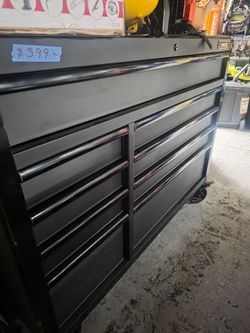 Husky 52"IN WORKBENCH Rolling Tool Chest Cabinet heavy-duty 3000 lbs