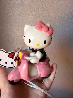 Hello Kitty Scooter Ceramic Figurine with Tag