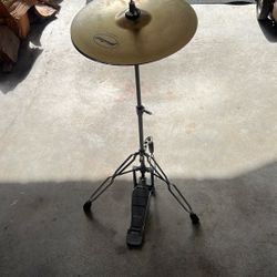 Pulse Hi Hat 14” Cymbals With Hi Hat Stand. Used. Works. 