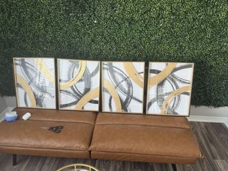 Gold Black And White  Frames/canvas