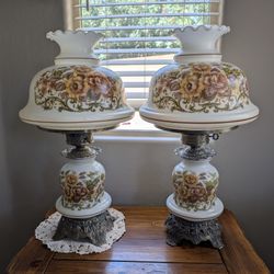 Antique Glass Table Lamps 