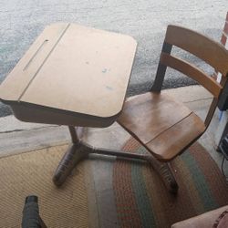 Vintage School Desk from the 1960s.
