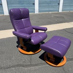 Ekornes Stressless Recliner and Ottoman, Copenhagen