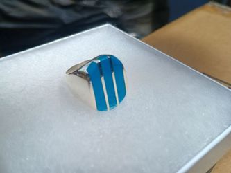 TRADE - VTG "Taxco Mexico"  Sterling Silver - Turquoise Ring - Unisex