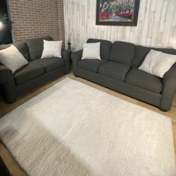 Gray Sofa And Loveseat Free Delivery 