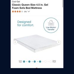Queen Mattress Gel Foam   New factory sealed  