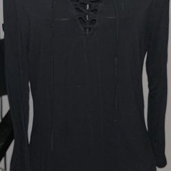 Black Mid Sleeve Top