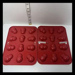 Vintage Nordic Ware Snowmen Cake Pop Mold Metal Interlocking Trays Christmas