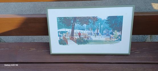 VINTAGE WATER COLOR LITHOGRAPH PRINT
