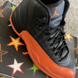 jordan 12 Black And Orange 