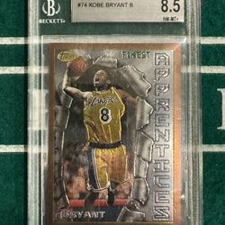 1996-97 Topps Finest #74 Kobe Bryant Lakers RC Rookie Card!!! BGS 8.5!!!