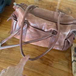 Aurielle Saddle Leather Purse Brown 