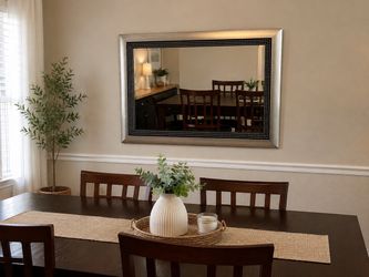 Large Rectangular Wall Mirror Silver Frame