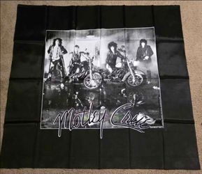 Vintage 1987 Motley Crue Fabric Tapestry Poster 45"x39" Nikry Co Girls Girls Girls Era
