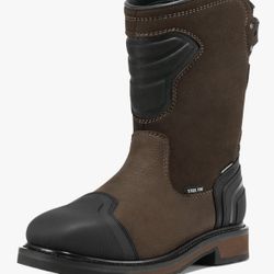 NINGO Steel Toe Work Boots for Men,  Size 9.5 Wide