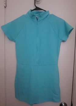 Fashion Nova - Never Stop Romper. Color Aqua. Size L