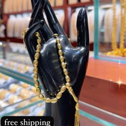 STUNNING ✨ 21K GOLD TASBIH CHAIN BEADS BRACELET, BRAND NEW IN BOX 😍
