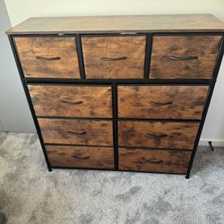 9-Drawer Dresser, Fabric Storage Tower