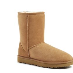 Ugg Classic Short II Suede Genuine Shearling Lined Boot Women's Sz 8 Tan. Condition is "Pre-owned". See pictures ask queens and make an offer!