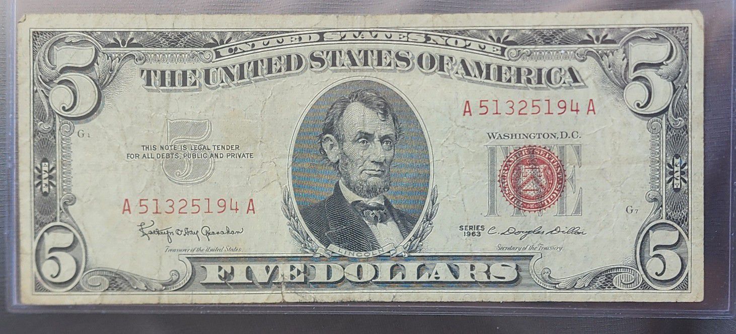 Series 1963 $5 Red Seal