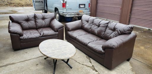 Nice Brown leather living Room set