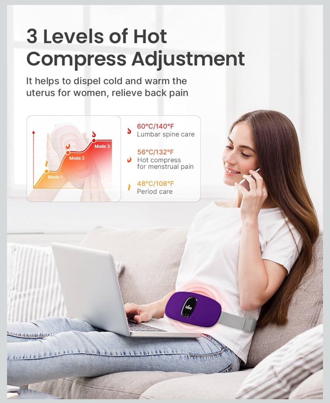 iDOO Heating Pad for Cramps