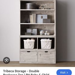 Restoration Hardware Tribeca Storage Double Bookcase