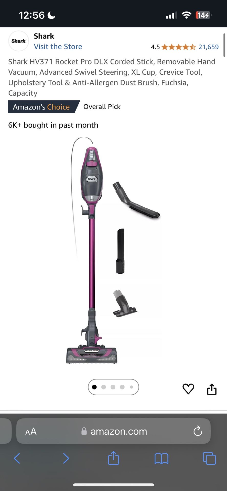NEW Shark HV371 Rocket Pro DLX Corded Stick Vacuum