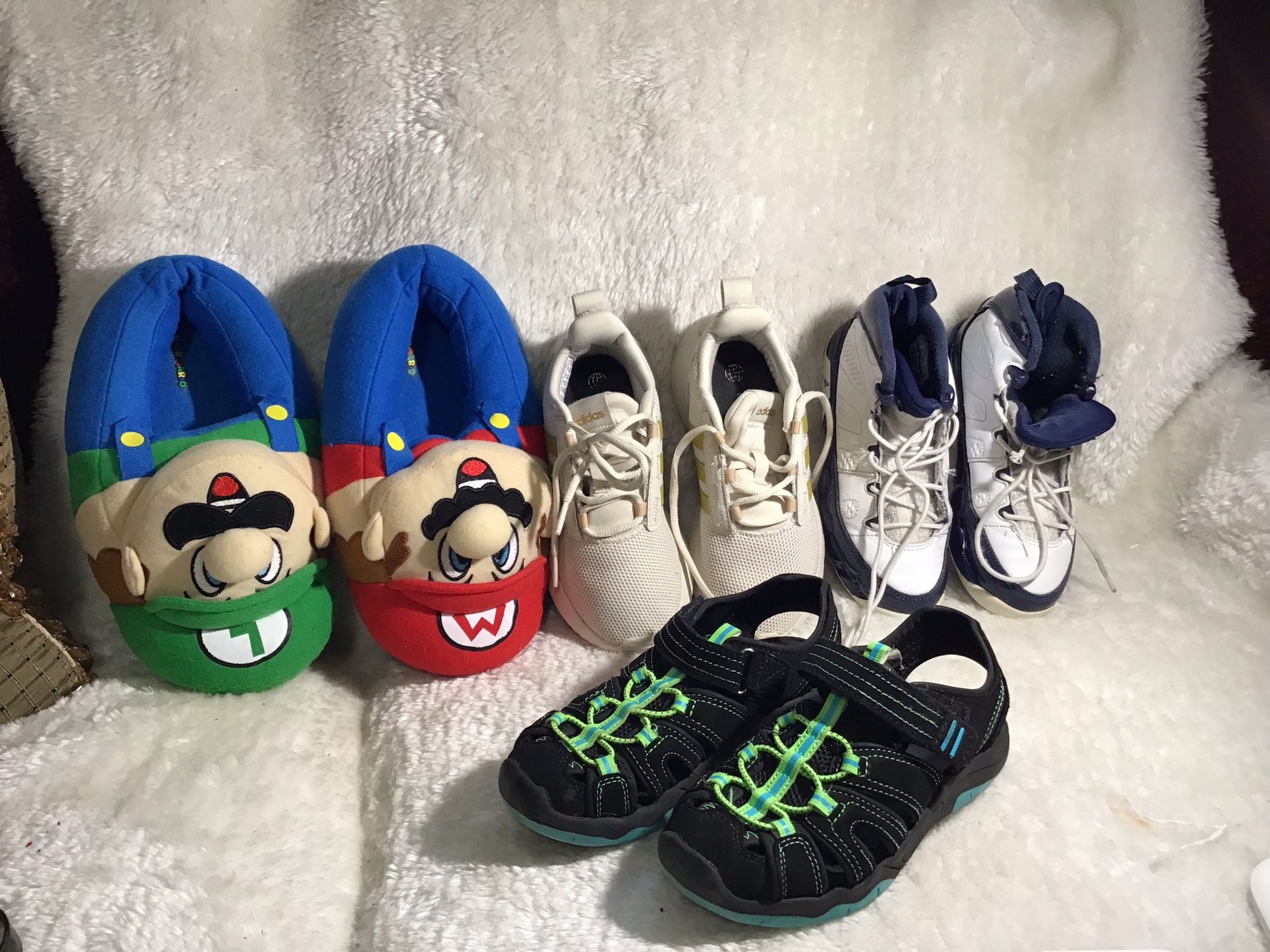 Super Mario Slippers /Adidas /Jordan/Sandals/ Size 13 All $30