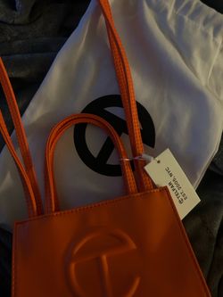 Orange Telfar crossbody