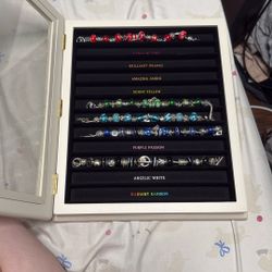 Willabee & Ward 12 Colors 8” Bracelet Set With Display Case Toggle Closure