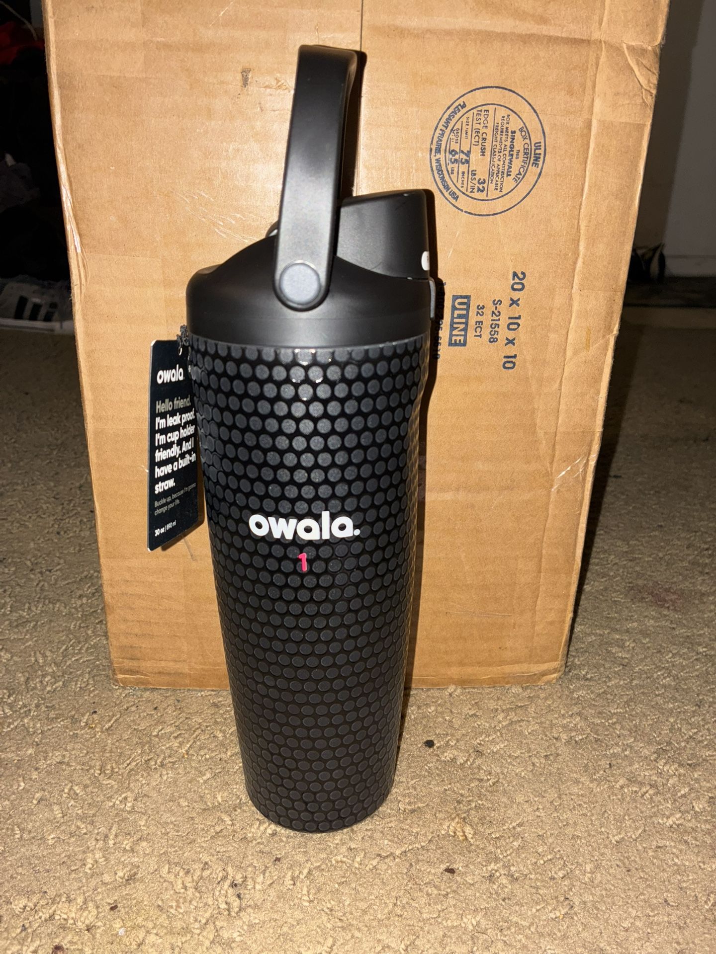 Owala 30oz FreeSip Travel Bottle – Black • Leak-Proof • Golf/Travel