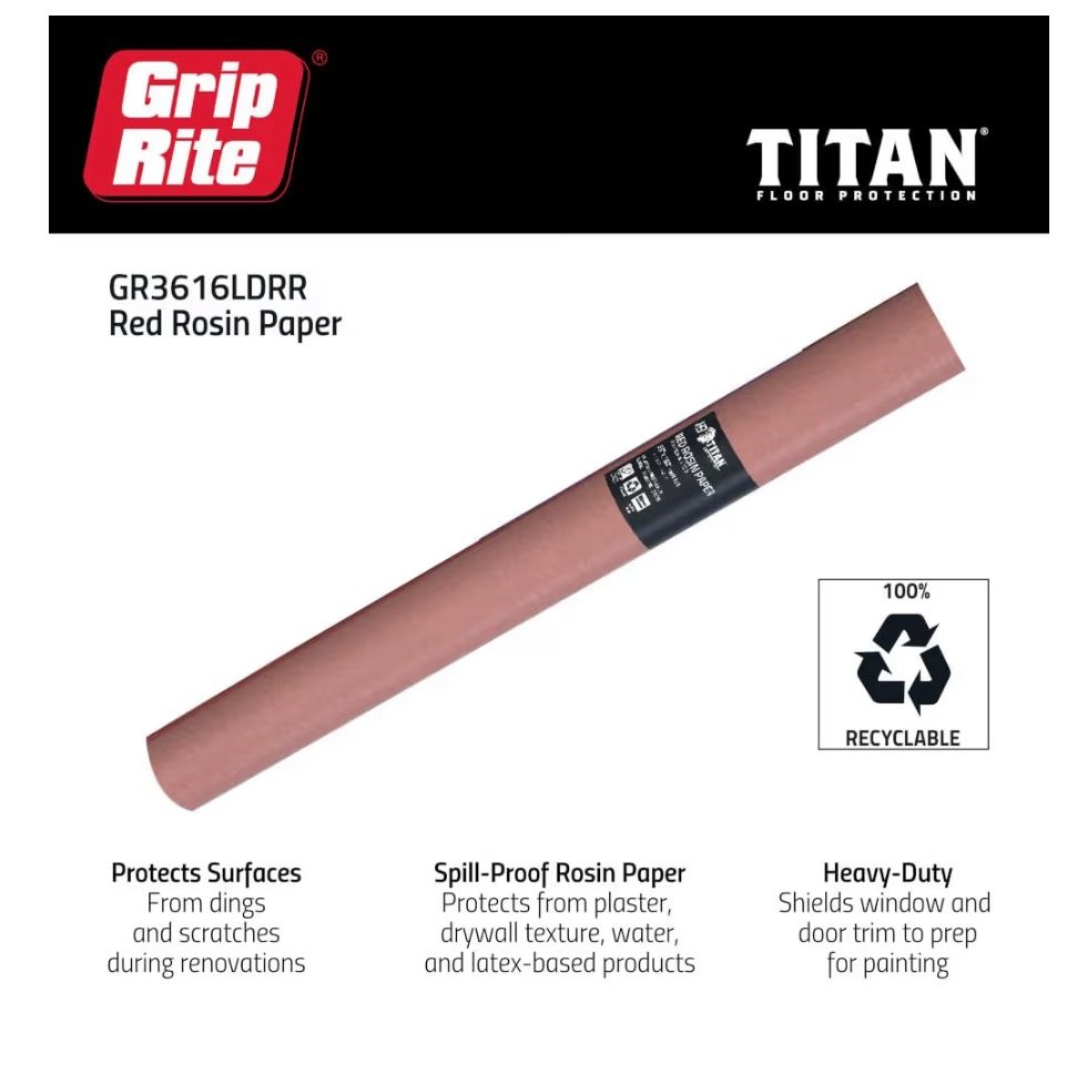 3 Rolls Of RED ROSIN PAPER