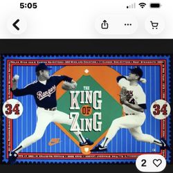1990 Nolan Ryan “King Of Zing” 24”x36” Poster