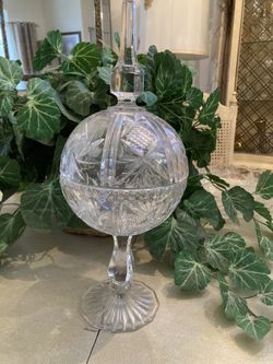 Vintage Lead Crystal Pedestal Candy Dish