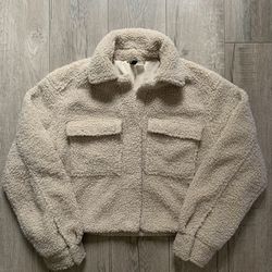 H&M Sherpa Teddy Jacket Size Small
