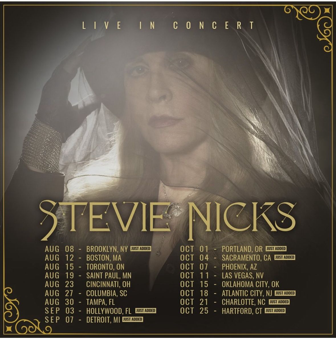 🎤2 FLOOR Seat Tickets ~ Stevie Nicks - 10/25/25 Show