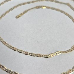14kt Tri Color Gold Chain 24"