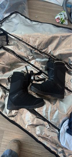 Salomon Black Snowboard Boots- size 7.5 womens