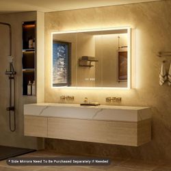 NEW IN BOX - 48 in. W x 30 in. H Acrylic LED Front & Back Light Rectangular Recessed/Surface Wall Medicine Cabinet with Mirror