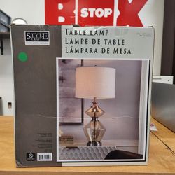 Amazing Stylecraft Table Lamp Brushed Steel Finish