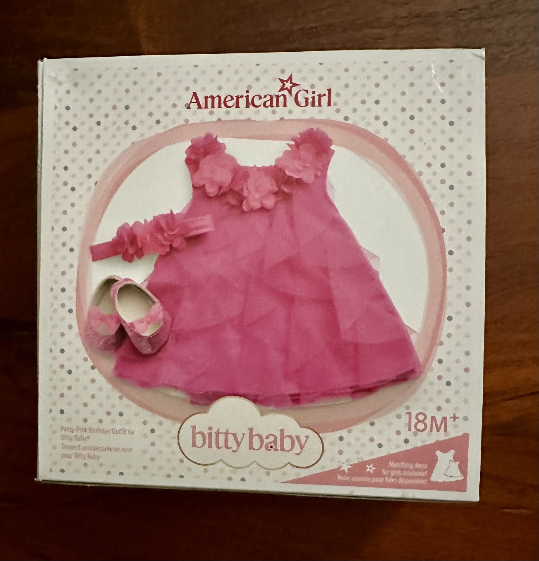 Party-Pink Birthday Outfit for Bitty Baby Doll NEW IN BOX
