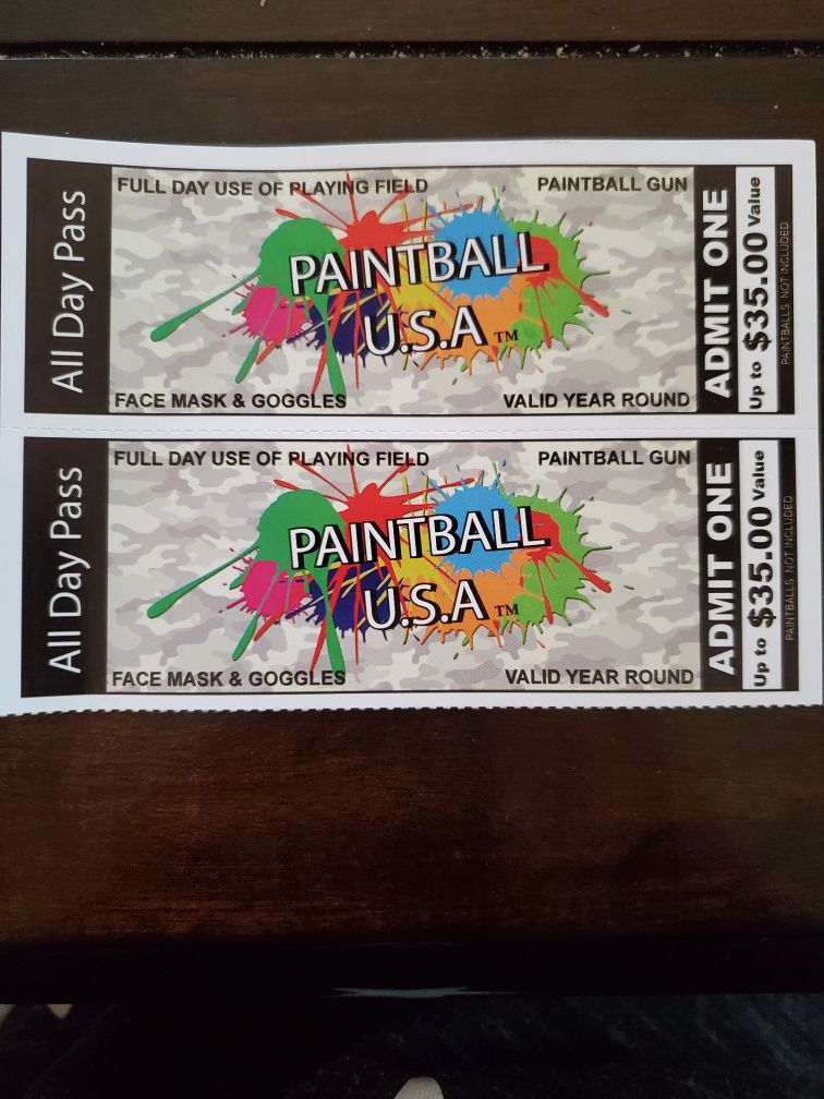 2 Paintball Tickets