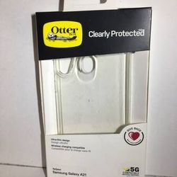 OtterBox Clearly Protected Skin Phone Case -Samsung Galaxy A21 Otter Box -NEW